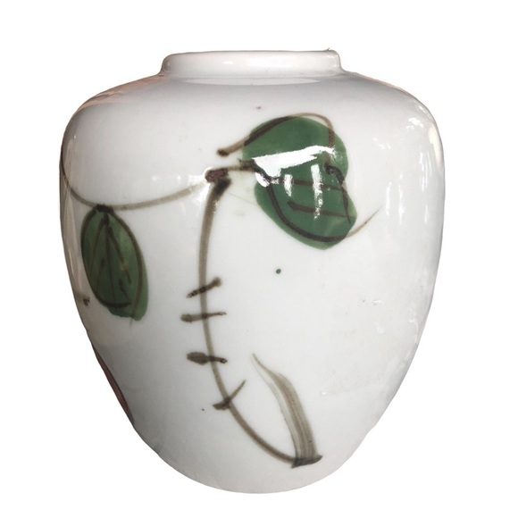 Mid Century Vase - Floral -  Flowers - Pottery - Stoneware - Made in Japan - MCM - Picture 2 of 6